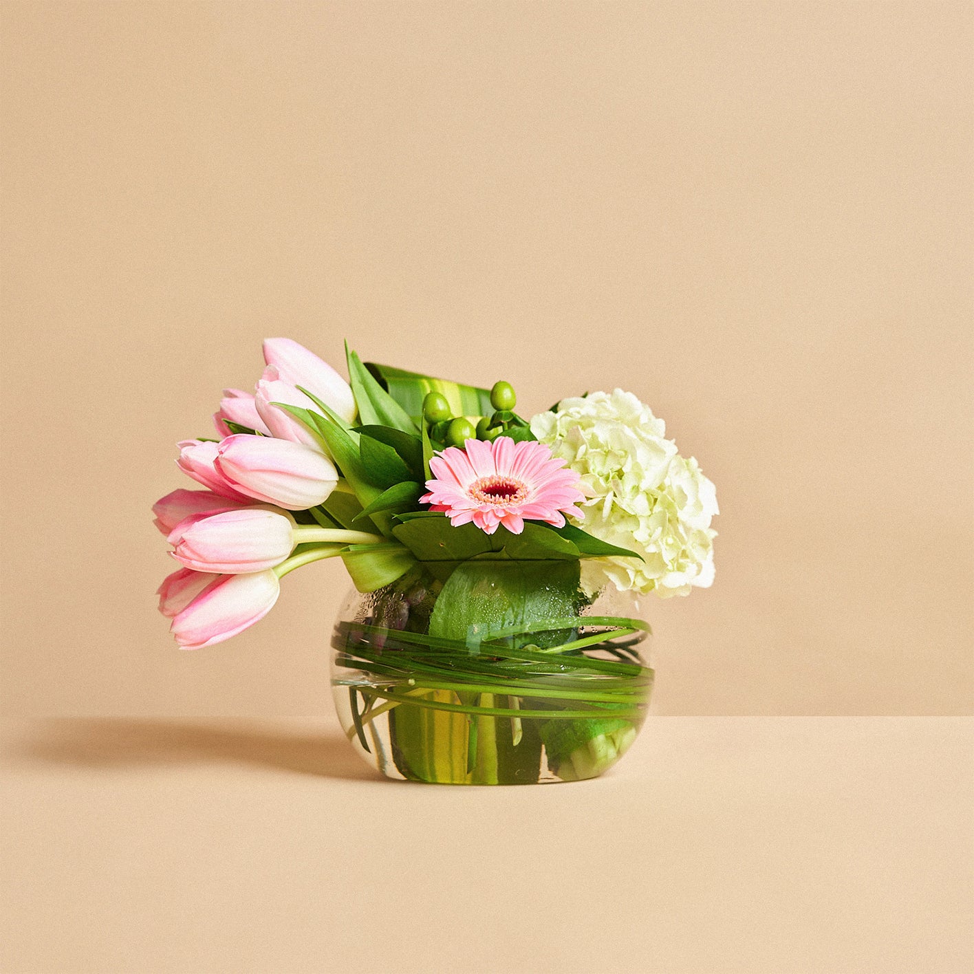 فازة مدورة شفافة