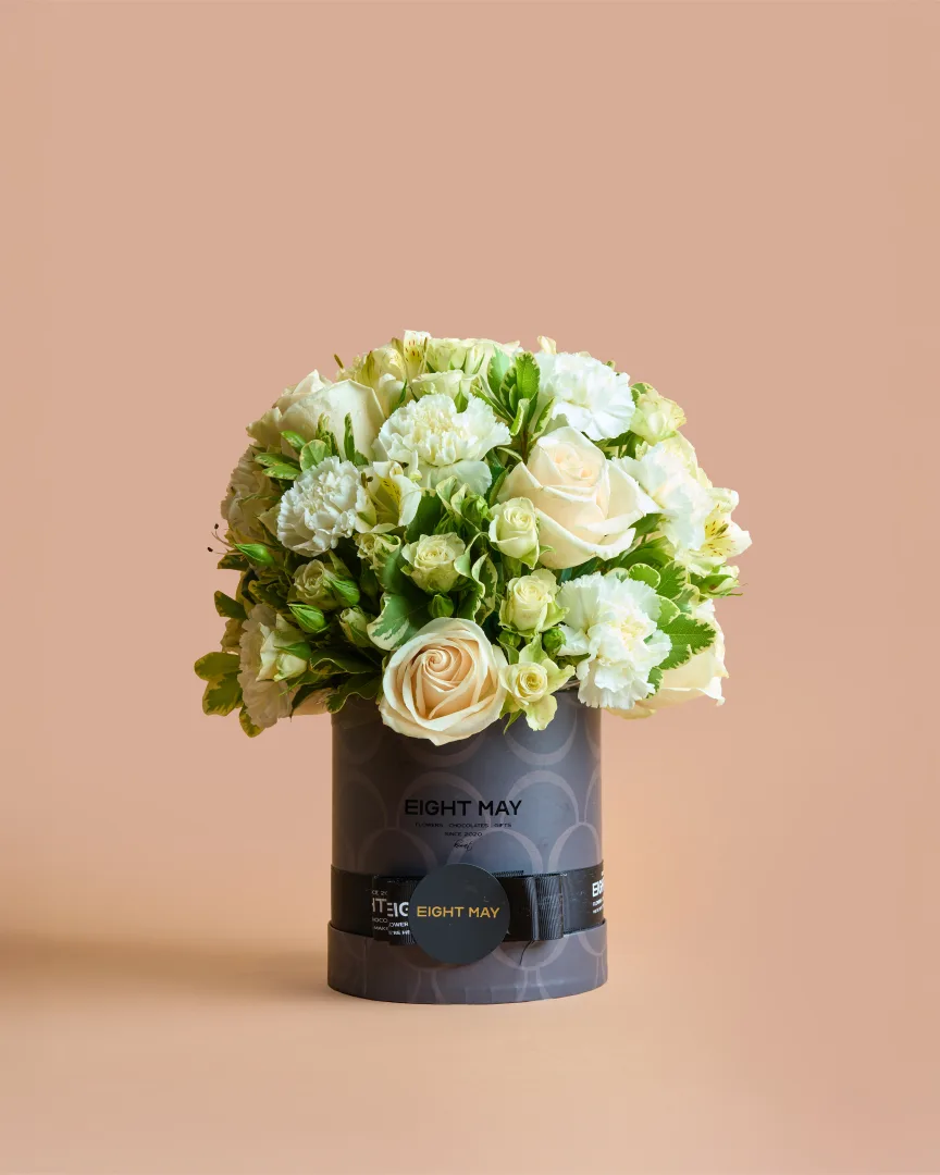 “Pure Elegance” White & Cream Flower Box 