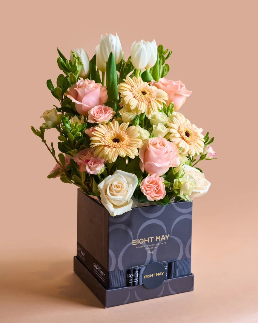 AURA BOX - Peach white 